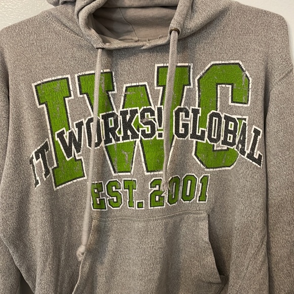 IT Works Global xs gray hoodie sweatshirt - Picture 2 of 5
